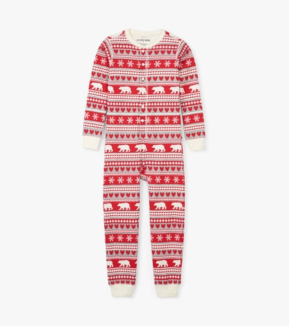 Fair Isle Bear Kids Onesie