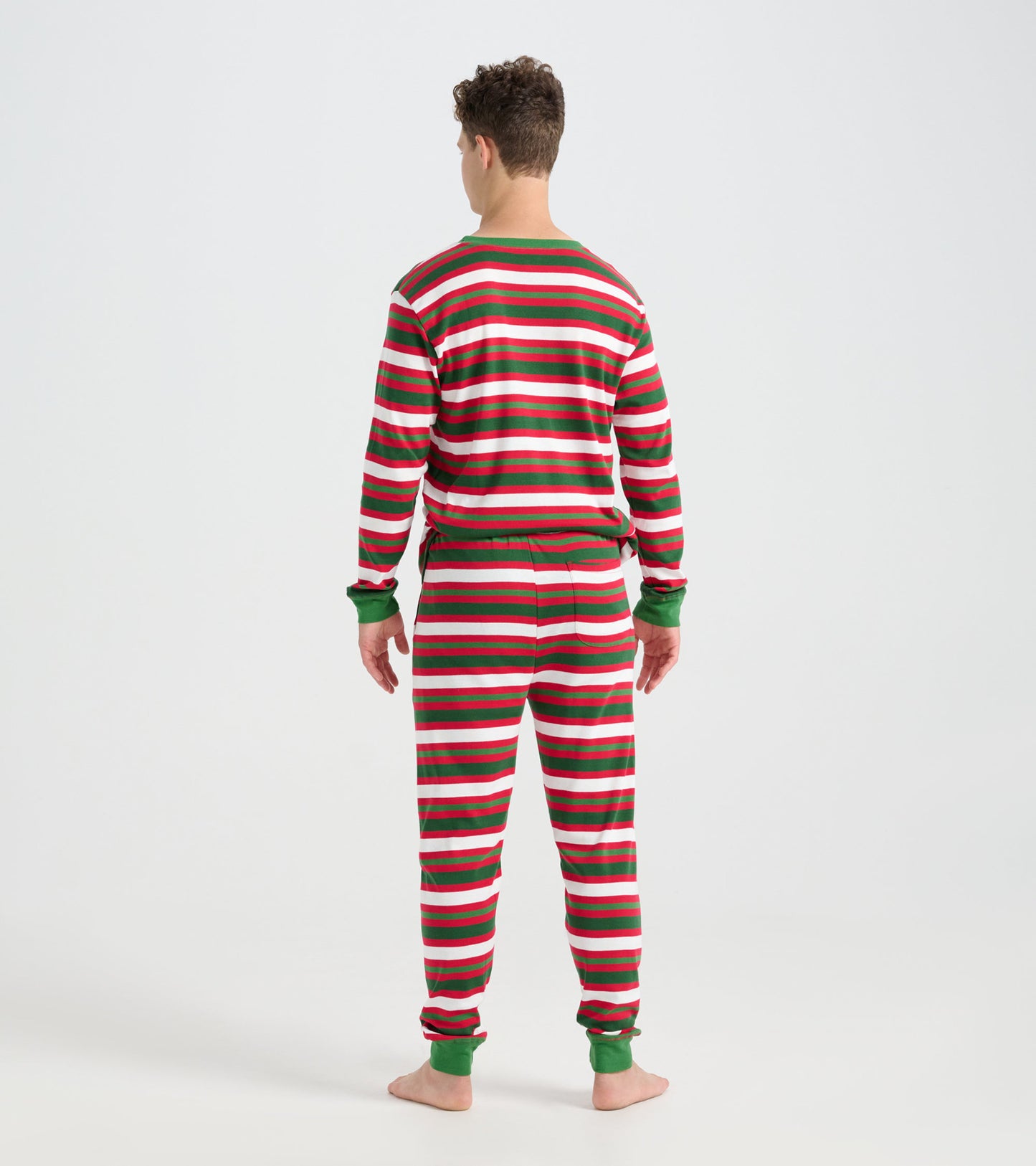 Candy Cane Stripe Men's Pajama Set