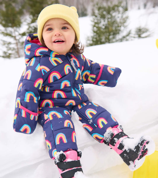 Vibrant Rainbows Baby Snowsuit