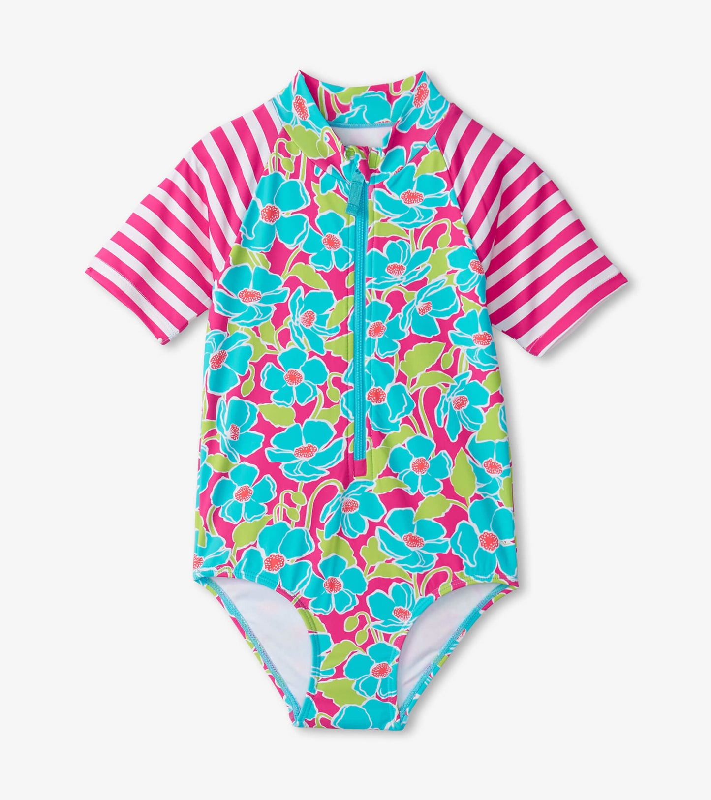 Girls Floating Poppies One-Piece Rashguard