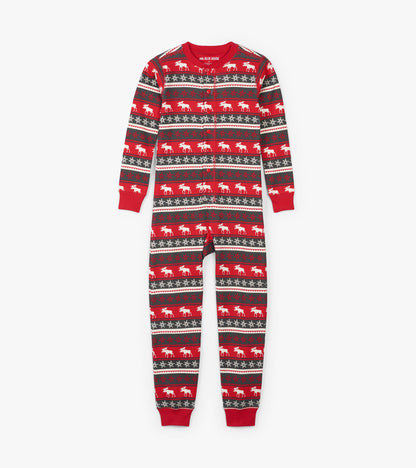 Fair Isle Moose Kids Onesie