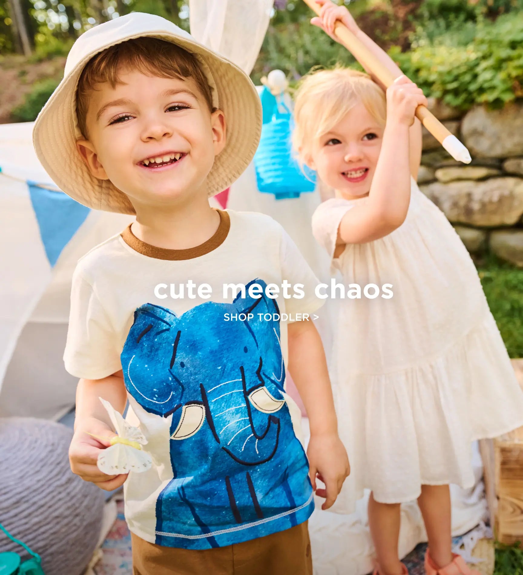 Promotes the toddler clothing collection. With 